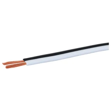 Multi purpose figure 8 speaker cable. Useful for 100V line PA speaker runs or medium power 8&Omega instalations.