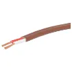 Speaker cable for 100V line commercial PA audio systems. Double PVC insulated twin. Separate conductors with non-bonded sheath.