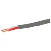 Speaker cable for 100V line commercial PA audio systems. Double PVC insulated twin. Separate conductors with non-bonded sheath.