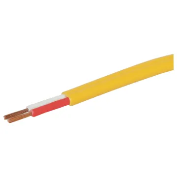 Speaker cable for 100V line commercial PA audio systems. Double PVC insulated twin. Separate conductors with non-bonded sheath.