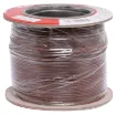 Brown, 7 strand, 26AWG, tinned copper wire with a PVC insulator for indoor, general purpose low current wiring.