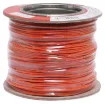 Orange, 7 strand, 26AWG, tinned copper wire with a PVC insulator for indoor, general purpose, low current wiring.
