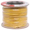Yellow, 7 strand, 26AWG, tinned copper wire with a PVC insulator for indoor, general purpose, low current wiring.