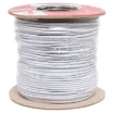 White, 32 strand, 17AWG, heavy duty, high current, tinned copper wire with a PVC insulator suitable for indoor 240V and heavy duty wiring.