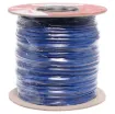 Blue, 32 strand, 17AWG, heavy duty, high current, tinned copper wire with a PVC insulator suitable for indoor 240V and heavy duty wiring.