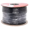Black, 50 strand, 13AWG, heavy duty, high current, tinned copper wire with a high temperature rated PVC insulator.