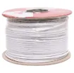 White, 50 strand, 13AWG, heavy duty, high current, tinned copper wire with a high temperature rated PVC insulator.