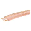 Oxygen free super flat speaker cable perfect for installing under carpet or along skirting boards. Great for discrete custom installs.