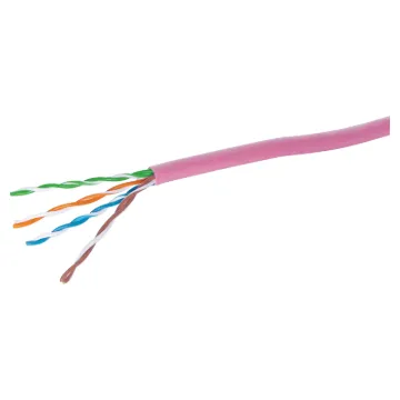 U/UTP (unshielded twisted pair) network cable. Solid copper conductors. 305m pull box