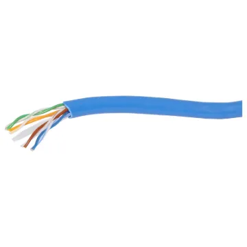 U/UTP (unshielded twisted pair) network cable. Solid copper conductors 8 x 1/0.55 (≈0.20mm2 /23AWG). 6mm OD.