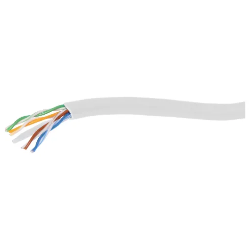 U/UTP (unshielded twisted pair) network cable. Solid copper conductors 8 x 1/0.55 (≈0.20mm2 /23AWG). 6mm OD.