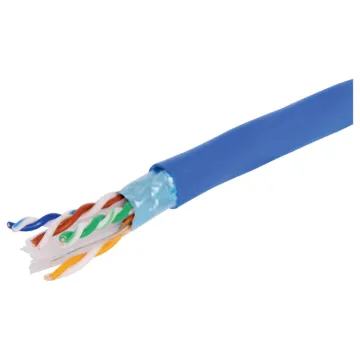 305m Boxed Reel (Easy Reel).
F/UTP (shielded twisted pair) network cable. Solid copper conductors 8 x 1/0.55 (&ampasymp0.20mm2 /23AWG). 7.5mm OD.