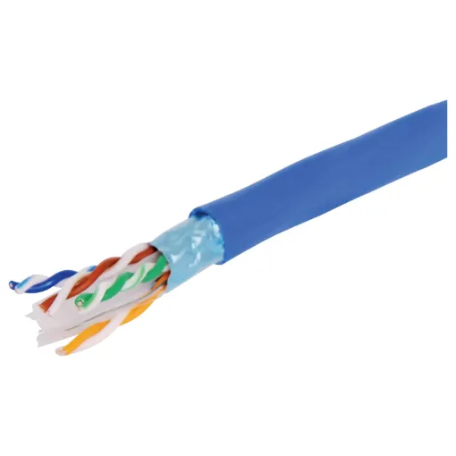 305m Boxed Reel (Easy Reel).
F/UTP (shielded twisted pair) network cable. Solid copper conductors 8 x 1/0.55 (&ampasymp0.20mm2 /23AWG). 7.5mm OD.