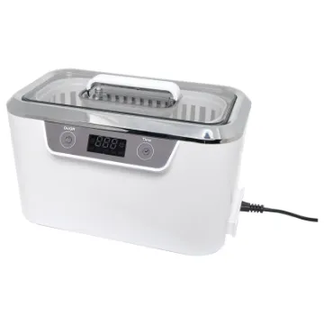 This ultrasonic cleaner uses two transducer generators to produce millions of microscopic cleansing bubbles which blow dirt, grease and grime off surfaces and penetrate deep into cracks and holes. This personal ultrasonic cleaner won't scratch precious jewelry or glass.