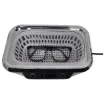This ultrasonic cleaner uses two transducer generators to produce millions of microscopic cleansing bubbles which blow dirt, grease and grime off surfaces and penetrate deep into cracks and holes. This personal ultrasonic cleaner won't scratch precious jewelry or glass.