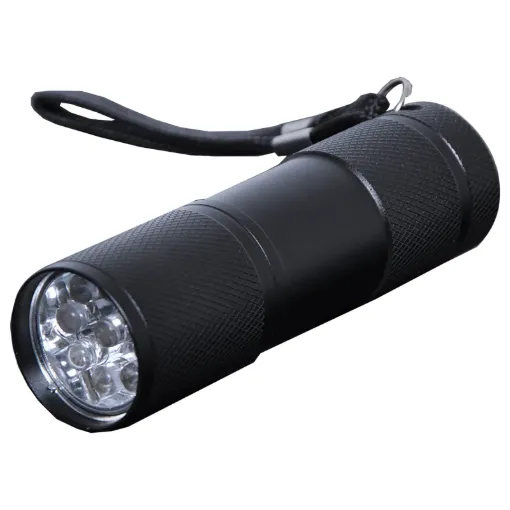 This compact yet powerful torch employs a 3 Watt ultra violet light ideal to detect counterfeit notes, spills, dust and stains in your household. Operated by 3 x 1.5V AAA batteries (sold separately). Size: 90mm long.
