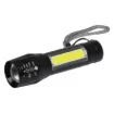 This compact yet powerful torch employs a 3 watt super bright white LED and has adjustable beam focus. It also features a strong 3W LED light positioned on the side of the torch which turns it into a lantern making it a perfect light source for any camping trip or family picnic. As the torch charges through USB you won''t have to worry about taking