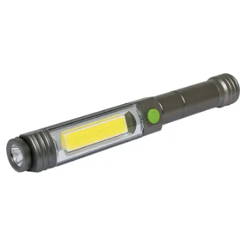 This compact torch employs a high brightness 3 Watt LED. It’s powered by 3 AA 1.5V batteries. Great for map emergencies or shedding light on areas your interior light doesn’t reach! Perfect for the glove box. The magnetic end means you can hang it under your bonnet. Requires 3 x AA batteries (not included).