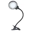 USB magnifying lamp provides 20 dioptres (5x) magnification with its 90mm lens. It's the perfect work lamp for the desk, electronics workbench or shed.