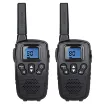 Great value twin pack of medium power transmitters offering range up to 7km for outdoor activities. Provides great voice quality and is ideal for keeping in touch whilst working or exploring. Includes 8 rechargeable batteries, mains charger & belt clips.