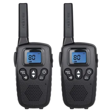 Great value twin pack of medium power transmitters offering range up to 7km for outdoor activities. Provides great voice quality and is ideal for keeping in touch whilst working or exploring. Includes 8 rechargeable batteries, mains charger & belt clips.