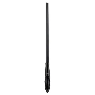 The ANU850 is a 3dBi UHF CB Antenna with fibreglass pole and heavy duty barrel spring base.