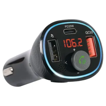 Works as a hands free system, retransmitting audio over your FM radio for calls plus plays audio from your phone. Fitted with USB C 20W PD charger.