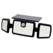 This compact motion activated solar powered flood light provides light wherever you need it due to its adjustable LED panels and cable free solar battery design.