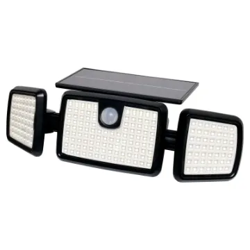 This compact motion activated solar powered flood light provides light wherever you need it due to its adjustable LED panels and cable free solar battery design.