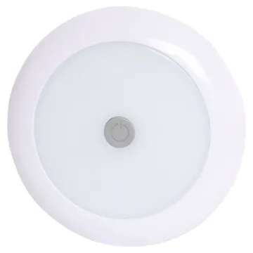 Compact LED dome lights suitable for use in caravans, RVs and vehicles.