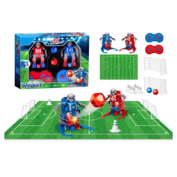 Create your own family world cup with these fun football 
robots. 2 players included with pitch (1m x 0.8m), goals, ball and cones.