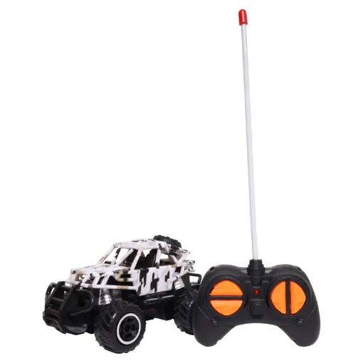 Barrel up rough terrain with this remote control dune buggy thats perfect for small kids and big kids! 1:43 scale.