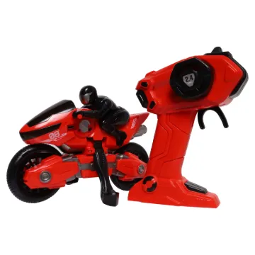 Your kids will have lots of fun with this 2.4GHz remote control motorbike. Not only can it swing left and right but it also features variable speed.