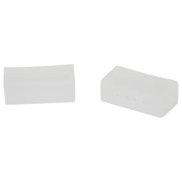Soft silicone end caps for waterproofing.