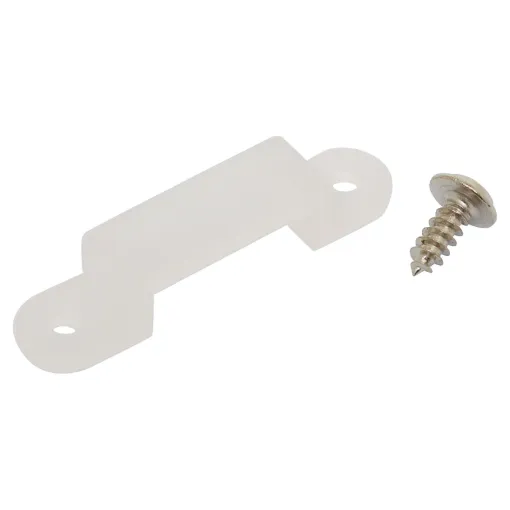 Rubber fixing clips with 2 screws each for clamping down the IP65 outdoor strip lighting range.