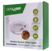 This affordable LED strip sensor light includes 1m of adhesive backed warm white LED strip and a PIR simple motion detect controller. It is ideal for wardrobes, cupboards and storage areas where LED lighting is only required when you open the door.