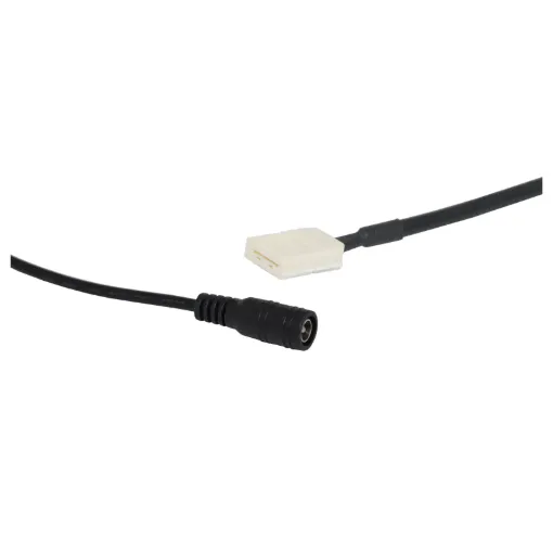 Allows easy connection cut of LED strip lighting to a power supply. Suits all 8mm wide LED strips with 2 pin connection.