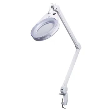 Our top of the range LED desktop magnifier lamp with 130mm lens and 5 diopter magnification.