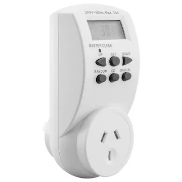 This 7 day digital 240V mains timer can switch on and off up to 10 times per day.  Has a &quotrandom&quot function which turns appliances on and off at non-specified times during the day and night (great for when you are on holiday).