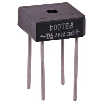 Rectifier Diode Bridges KBPC1006 600V 10 Amp, Plastic (Dimensions - A=7mm, B=1.3mm, C=13mm, D=19mm, E=4mm, F=19mm)