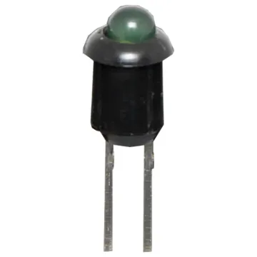 3mm Green LED with plastic bezel