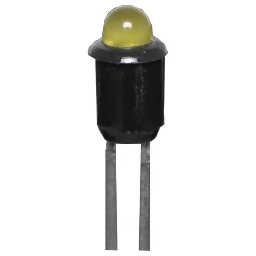 3mm Yellow LED with plastic bezel