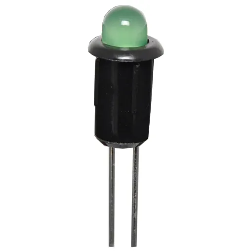 5mm Green LED with plastic bezel