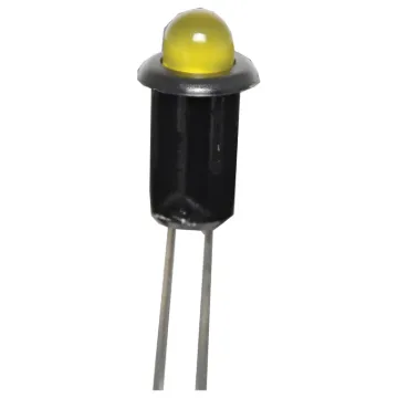 5mm Yellow LED with plastic bezel
