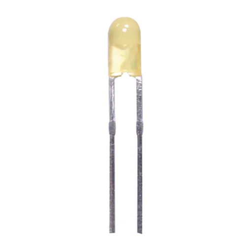 3mm Yellow LED Thru-Panel No Flange Type. 
For use in bezel's or custom panel arrangements.