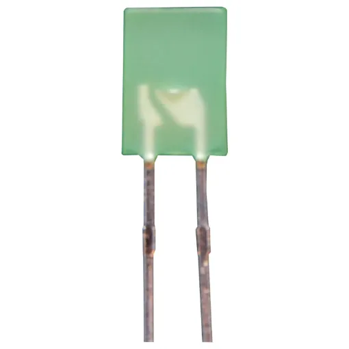 Rectangular Led 5 x 2mm Green

Viewing Angle: 125 degrees
Brightness: 7mcd
Voltage Typical: 2.2V
Voltage Max: 2.6V
Current: 30mA
Current Peak: 150mA