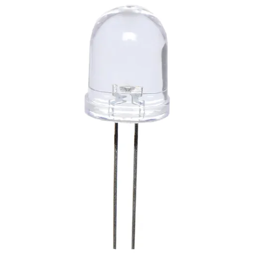10mm Led White, Water Clear Style