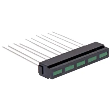 Horizontal Bar Graph LED display

5 Segment Bar Graph LED Display Two or more of these bar graphs can be mounted side by side to give longer LED arrays. ie. 10, 15, 20, 25, etc. All Models are 35 x 5 mm with 5 Segments.