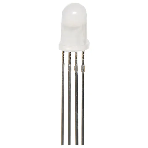 Forward voltage (typ.): 1.8V (Red) 3.2V (Green) 3.2V (Blue)
Forward voltage (max.): 2.35V (Red) 4.0V (Green) 4.0V (Blue)
Luminous Intensity (mcd): 500  (Red) 1200 (Green) 600 (Blue)
Viewing Angle: 55
Peak Forward Current: 100mA
Continuous Forward Cu