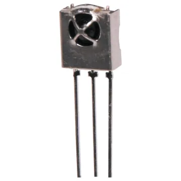 Single package design for remote control detecting applications. Used with audio equipment, cameras, home computers, etc.